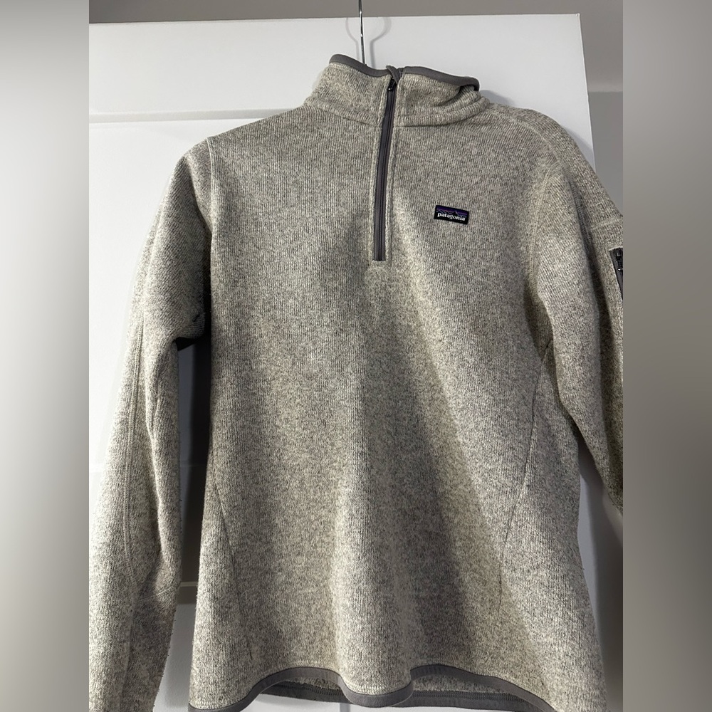 Grey Patagonia Better Sweater half zip. Slightly worn.